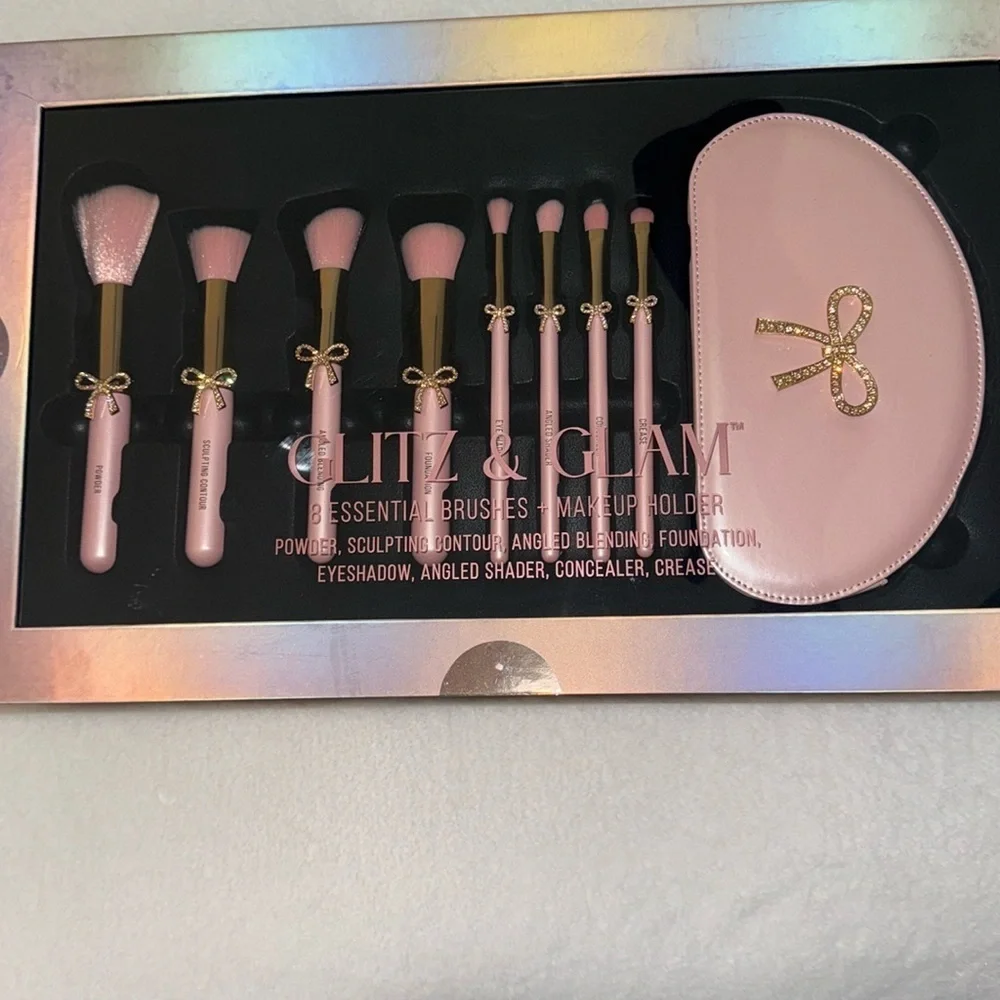 Glitz & Glam Bow makeup brushes viral 🎀🎀🎀💎💎💎